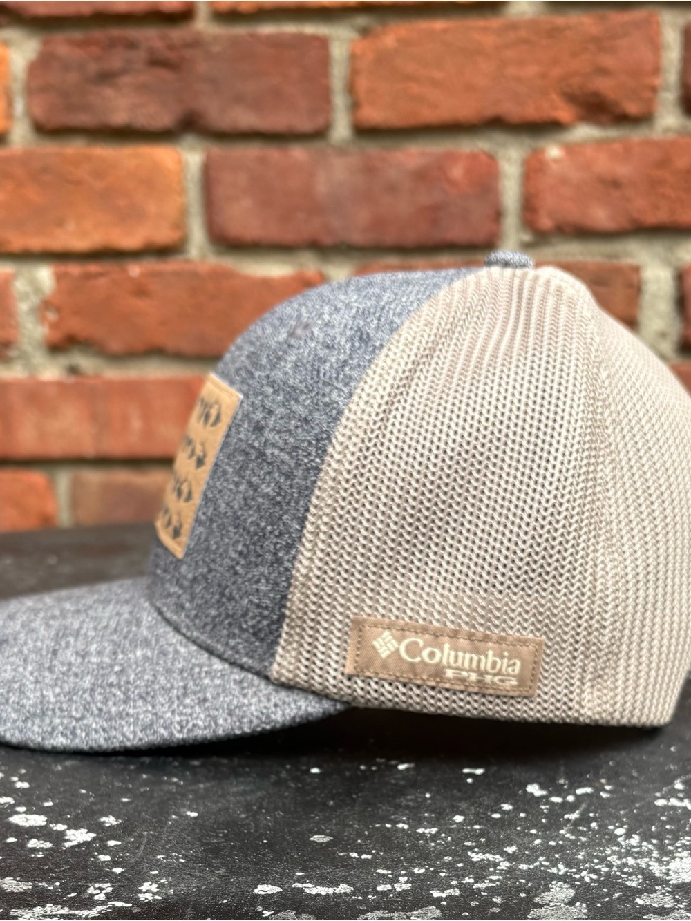 PHG Men's Gray FlexFit Flag with Fish Hat - Picture 2 of 5